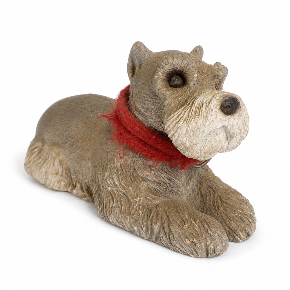 Sandicast Schnauzer Figurine Unisex Small Grey Good Vintage 1981 Sandra Brue Art